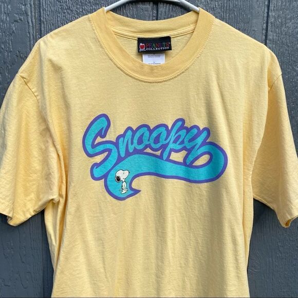 Snoopy Peanuts Collection Yellow T-Shirt Tee L - Picture 2 of 8